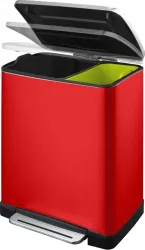 Cos de gunoi EKO E-Cube cu pedala 2 compartimente 28/18 L deschidere/inchidere silentioasa a capacului functie sortare deseuri 
