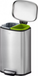 Cos de gunoi EKO Oli-Cube cu pedala capacitate 2 x 20L 2 compartimente silentios functie de sortare