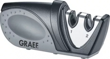 Dispozitiv manual pentru ascutit cutite Graef PICCOLO cu doua faze ascutire/slefuire unghi ascutire de 20 and deg negru 