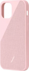 Husa telefon Native Union Clic Canvas compatibila iPhone 12/12 Pro roz