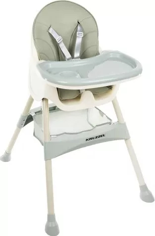 Scaun de masa multifunctional KRUZZEL 3in1 cu centuri de sustinere in 5 puncte Verde 