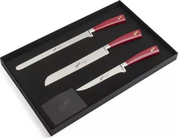 Set 3 cutite Berkel Elegance Ham Set lama otel inoxidabil rezistent la coroziune maner din lemn de nuc Luxury Brand calitate superioara 