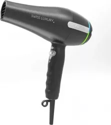 Uscator de par Solis Luxury tehnologie ProtectION 2100W lumina LED 11 nivele caldura 3 nivele putere husa travel filtru par negru 