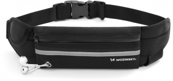 Borseta Evia sport elastica neagra pentru alergare cu buzunar special pentru telefon mobil si accesorii material impermeabil reglabil 
