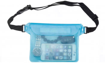 Borseta Evia subacvatica cu centura reglabila telefon mobil si accesorii material impermeabil 22 x 17 cm bleu 