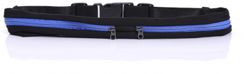 Centura Evia sport albastra pentru alergat buzunare pentru telefon mobil si accesorii centura elastica ajustabila 