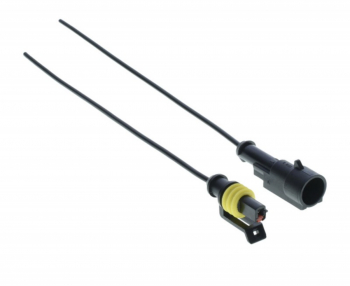 Conector auto 1 fir Waterproof 1 pin 13 cm Negru - Conector rezistent la apa cu 1 fir 1 pin lungime 13 cm culoare negru 