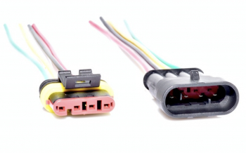 Conector auto impermeabil cu 4 fire 4 pini 13 cm culoare neagra 