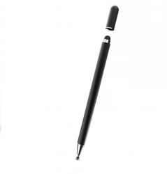 Creion Stylus Pen cu capac magnetic pentru tableta telefon si laptop - Negru 15 cm 