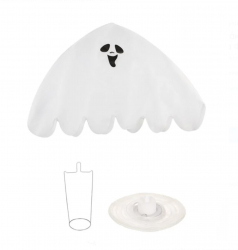 Decoratiune Evia de Halloween Fantoma Alba Cu Lumini si Agatatoare de Tavan 