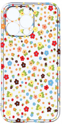 Husa Bestcase comp cu Apple iPhone 12 Pro Max Happy Little Flowers 2MM Soft Silicon prot cam T 501 