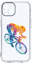 Husa Bestcase comp cu Apple iPhone 13 Mini Cyclist Colorful 2MM Soft Silicon prot cam T 793 