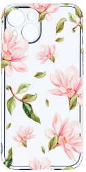 Husa Bestcase comp cu Apple iPhone 13 Mini Flowers Collection 2MM Soft Silicon prot cam T 496 