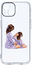 Husa Bestcase comp cu Apple iPhone 13 Mini Princesses Gril Mom 2MM Soft Silicon prot cam T 553 