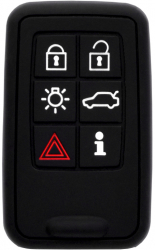 Husa cheie auto neagra realizata din silicon premium potrivita pentru Volvo 