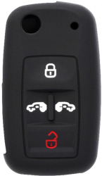 Husa cheie auto premium din silicon negru potrivita pentru VW Caravelle / Seat Alhambra 