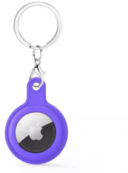 Husa roz din silicon pentru Apple AirTag si breloc compatibila 