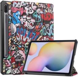 Husa Urban Vibe tip carte din piele ecologica pentru Samsung Galaxy Tab S7 FE 12.4 T730/T736 2021 - Cu suport pentru smart pen - Multicolor