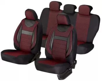 Huse scaune auto piele si textil Volkswagen Tiguan 2011-2015 Rosu 