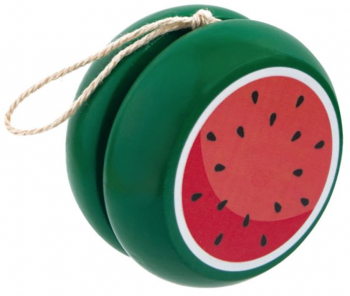Jucarie educativa din lemn - Yo-Yo cu model de pepene verde 