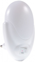 Lampa de veghe portabila cu comutator on/off masurnd 6x10x2 cm confectionata din plastic de culoare alba 