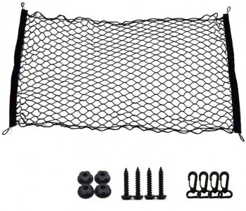 Organizator rezistent plasa pentru bagaje de 90x40cm fixare pe podeaua portbagajului tip buzunar culoare neagra 