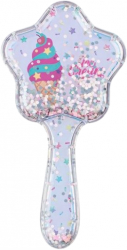 Perie de par pentru copii model Ice Cream cu sclipici Multicolor 17 x 9 cm - Descurca parul cu stil si stralucire