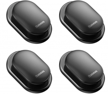 Set 4 mini cuiere agatatori autoadezive versatile pentru autoturisme acasa sau la birou in culoarea neagra 