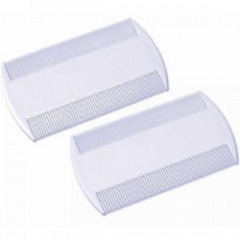 Set de 2 piepteni pentru combaterea paduchilor culoare alba 