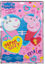 Set Genadis creativ Peppa Pig - Desene stickere 4 carioci dimensiuni 22x30 cm Multicolor 