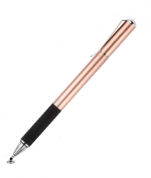 Stylus Pen Roz cu 2 capete de utilizare ideal pentru tablete telefoane si laptopuri cu touch screen 