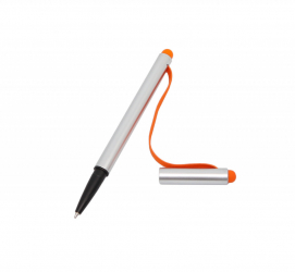 Stylus Universal Felmans 2 in 1 capac si elasticitate pentru tablete telefoane si laptopuri cu ecran tactil Portocaliu 