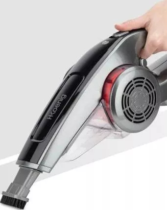 Aspirator de mana H.Koenig TCP85 85W rezervor praf 0.8 L autonomie 15min cyclonic filtru HEPA lavabil Gri 