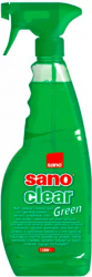 Detergent Geamuri SANO Clear Green 1 L cu Pulvezirator 
