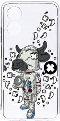 Husa Bestcase comp cu Realme 10 Pro Cow Astronaut 2MM Soft Silicon prot cam T 976 