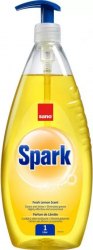 SANO Spark Detergent Lichid pentru Vase 1 L Lamaie Detergent Vase cu Parfum Delicat de Lamaie 