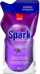 SANO Spark Rezerva Detergent Lichid pentru Vase 500 ml Lavanda 