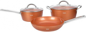 Set vase antiaderente Zass Gourmet ZG-ZCS 04 din aluminiu turnat sub presiune 