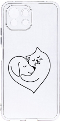 Husa Bestcase comp cu Xiaomi Mi 11 Lite Dog And Cat Love 2MM Soft Silicon prot cam T 739 