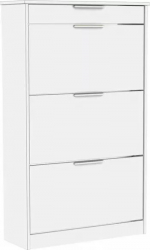 Pantofar Adore 3 compartimente capacitate 18 perechi incaltaminte Alb Lucios 75x128x29 cm 