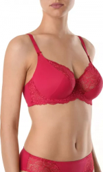 Sutien minimiser cu dantela si arcuri Conte City Style RB0009 - Fuchsia 75D 