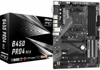 Placa de baza ASRock B450 PRO4 R2.0 DDR4 Socket AMD AM4 ATX 