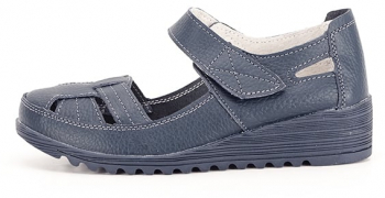 Balerini piele naturala Carina bleumarin M4 