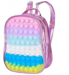 Ghiozdan pentru prescolari Rucsac Pop It Now Antistres 2 Bretele ajustabile 20x24x9 cm Roz + 3 ani 