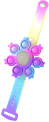 Jucarie Bratara luminoasa interactiva Pop It Now and Flip it Multicolor Spinner si Lumini Led + 3 ani 