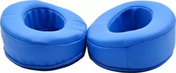 Set 2 bureti PadForce ovali universali cu forma unghiulara pentru casti - Albastru 