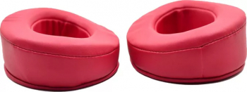 Set 2 bureti PadForce ovali universali cu forma unghiulara pentru casti - Rosu 