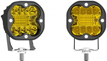 Set 2 x proiectoare auto 66W/proiector LED galben 