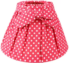 Abajur veioza bumbac rosu alb 25x16 cm 