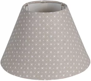 Abajur veioza textil gri alb 25x16 cm 